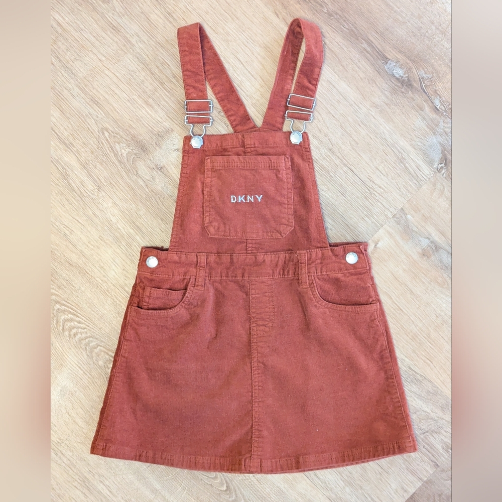 DKNY Girls Rust Corduroy Skirtall Size 10